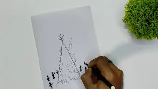 Magh Bihu Meji Drawing Easy for Kids 