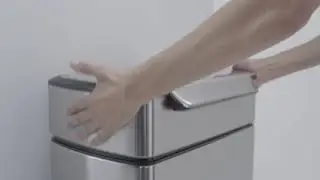 simplehuman Rectangular Steel Bin with Touch Bar Opening