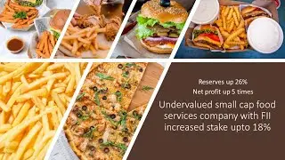 Undervalued smallcap food services company with FII stake increased to 18%. Reserves  up 26%