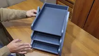 Premium Quality Wooden Paper Tray Paper Organizer Office Desk Organizer