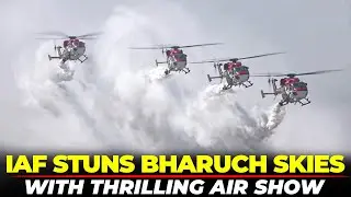 WATCH: Indian Air Froce&rsquo; Sarang Team stuns Bharuch skies with thrilling air show