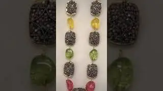 Multi Colour Stones Studded Necklace By - Niscka