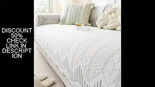 Ice Silk Cooling Sofa Cushion Summer Embroidery Cooler Cushion Non-Slip Sofa Cover Breathable Anti-S