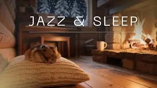Cozy Jazz Night – Minimal Winter Cabin Ambience