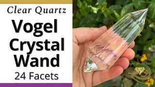 Natural Brazilian Clear Quartz Vogel Crystal Wand - 24 Facets - 233g