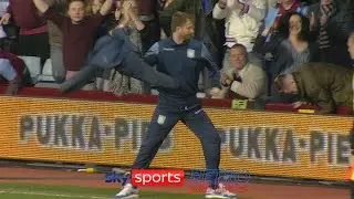 Tim Sherwood throws off his jacket to celebrate a goal
