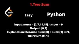 LEETCODE 1 TWO SUM PYTHON