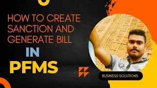 How to create sanction order and bill in PFMS | How to use PFMS PD and DDO id |