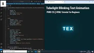 Glowing Blinking Tubelight Text Animation use in CSS-HTML || CSS-HTML Tutorials for beginers.