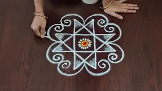 2Easy Shivarathri muggulu|4&times;2dots shivarathri  special rangoli|easy shanku kolam#Rang Kaa Rangoli
