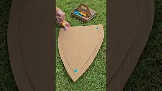 Here's an awesome way to upcycle cardboard at home and turn it into toys fit for royalty! 📦👑 #diy