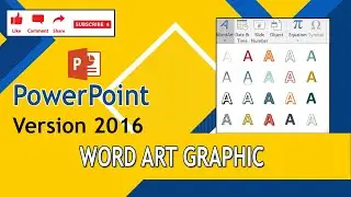 #powerpoint WORD ART Graphic in powerpoint for beginner with english subtitle.