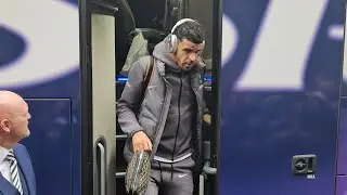 THE TOTTENHAM SQUAD ARRIVING AT THE AMEX STADIUM: The Spurs Players: Brighton v Spurs