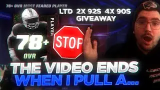 OVER 250,000 TRAINING *CRAZY* 78+ MOST FEARED PACK OPENING IN MADDEN 23! THE VIDEO ENDS WHEN&hellip;
