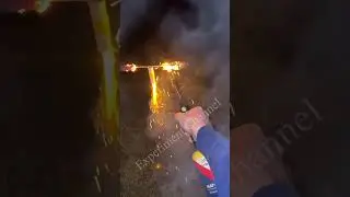 Steel wool rocket trick shorts #firework #tricks