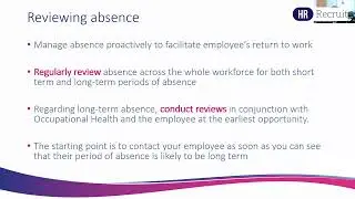 Managing Long Term Absence (Webinar) - HR Recruit