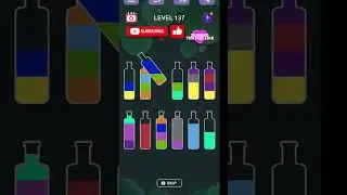 WATER SORT PUZZLE Gets CRAZY at Level 137 Can You Crack the CODE?#shorts​