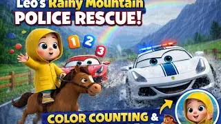 Leo&rsquo;s Rainy Mountain Police Rescue! | Counting Colors& Horse and adventure #leo#usa 