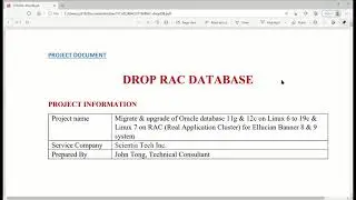 Drop RAC database