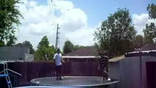 trampoline battle