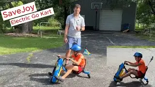 SaveJoy Electric Go Kart for Kids 12V 360&deg; Drift Blue #ElectricGoKart#KidsGoKart#DriftKart