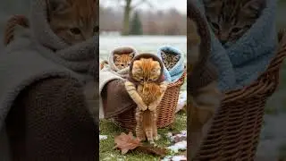 House Cats Go for a Walk on a Snowy Day &mdash; and Discover Winter Wonders #cats #snowday #petwalk