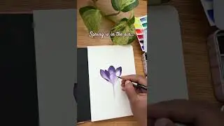 Crocus flower #watercolor #art #artshorts #artwork #floralart