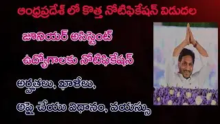 AP JUNIOR ASSISTANT NOTIFICATION RELEASED | AP LATEST GOVT JOBS 2024