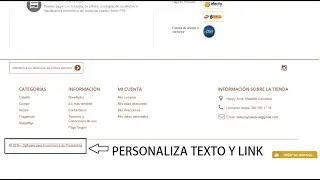 Modificar texto footer 