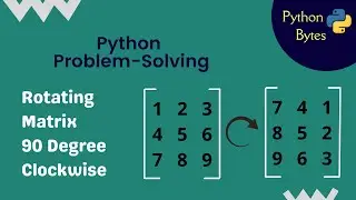 Python Problem Solving | Rotate Matrix Clockwise | Python Bytes