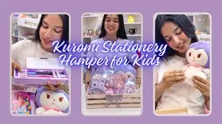बच्चों के लिए बेहतरीन स्टेशनरी हैम्पर्स  🎁  Kuromi Stationery for Kids | Gift Box Unboxing 💜 Angroos
