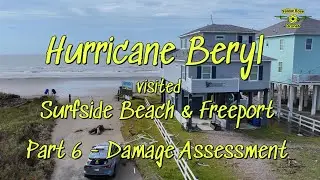 Part 6  Hurricane Beryl Aerial Damage Assessment @ Surfside Beach, Freeport TX Photo Collage