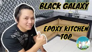Как сделать столешницу из эпоксидной смолы Black Galaxy Granite своими руками