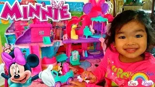 Unboxing Huge Disney Minnie Mouse Fabulous Shopping Mall with my Little  Ava