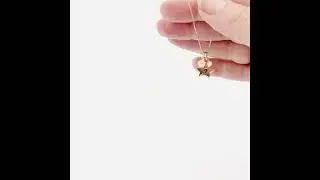 zodiac charm necklace rose gold disc aries star sign charm with star charm