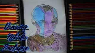 Nebula (karen Gillan ) Drawing || Time-lapse || Marvel Characters Drawing