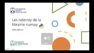 Les ndarray de la librairie numpy (Cours)