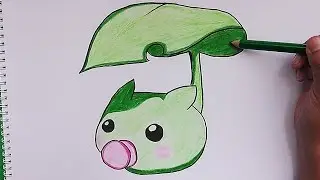 Como dibujar y pintar a Leafmon (Digimon) - How to draw a Leafmon