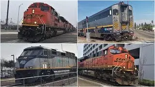 BNSF/Amtrak Action in Fresno, California: December 2019 - January 2020