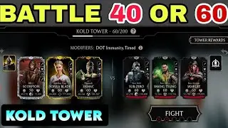Kold Tower Boss Match 40 & 60 Fight + Very Good Reward MK Mobile 2024