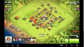 Clas of Clan TH6 Attack with 135 army camp capacity