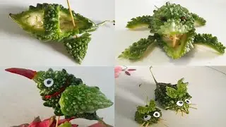 Bitter Gourd Carving | Bitter Gourd Decoration Ideas | Vegetables Carving Easy Ideas