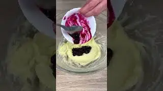 ЧЕРНИЧНОЕ ПЕЧЕНЬЕ 💜 фиолетовое и вкусное! #шорты #рецепт