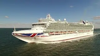 P&O Cruises Azura Cruise Ship Drone Chase