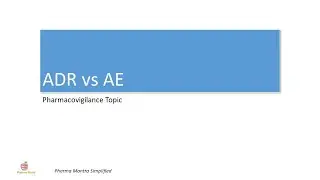 Adverse event vs Adverse drug reaction concept ! Pharmacovigilance ! concept pharmacy ! simplified