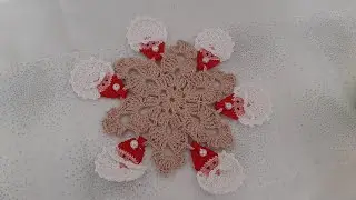 Decoratiune pentru masa de Craciun crosetata #decoration #Inlumeacreativitatii