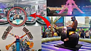 Game zone 🎯 Area in Ramoji Film City || Bull ride 🤣 || World Biggest ride ||