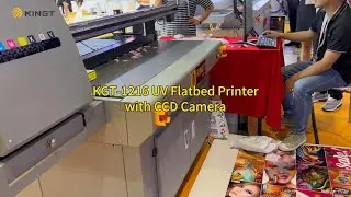 KGT-1216 UV flatbed printer with CCD camera
