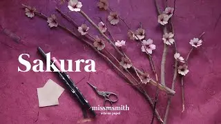 Flor de cerezo de papel - Sakura papercraft - Origami