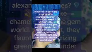 Did you know about the magical color-changing powers of alexandrite stones? 💎💫 They're like chameleo